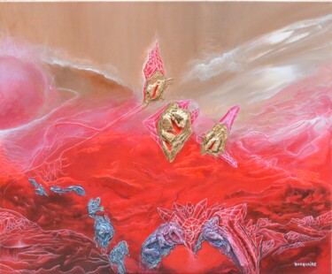 Malarstwo zatytułowany „Abnégation tableau…” autorstwa Gabriel Bocquaire, Oryginalna praca, Akryl Zamontowany na Drewniana r…