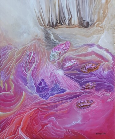 Painting titled "Enchantement tablea…" by Gabriel Bocquaire, Original Artwork, Acrylic Mounted on Wood Stretcher frame