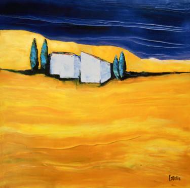 Peinture intitulée "p-05-60x60." par Gabriel Cotelle, Œuvre d'art originale, Huile