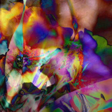 Arte digitale intitolato "strange-flowers-02" da Gabriel Cotelle, Opera d'arte originale