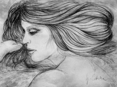 Dessin intitulée "Entends ma chère, e…" par Gabriel Cotelle, Œuvre d'art originale, Crayon