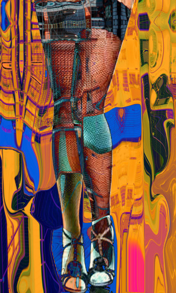 Arte digitale intitolato "des bas & des jambe…" da Gabriel Cotelle, Opera d'arte originale, Lavoro digitale 2D