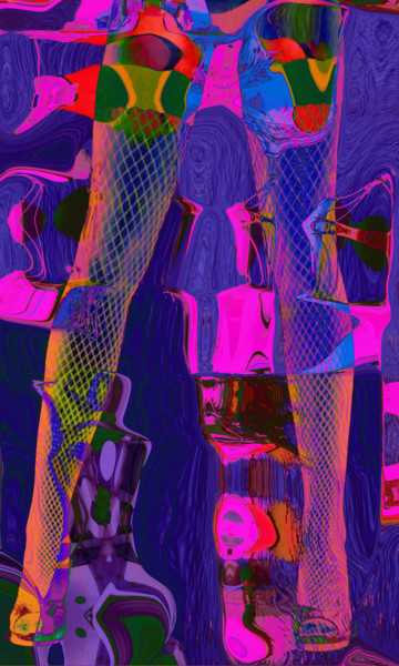 Цифровое искусство под названием "Des bas & des jambes" - Gabriel Cotelle, Подлинное произведение искусства, 2D Цифровая Раб…