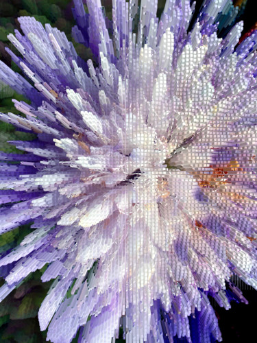Digitale Kunst mit dem Titel "Purple flower" von Gabriel Cotelle, Original-Kunstwerk, 2D digitale Arbeit