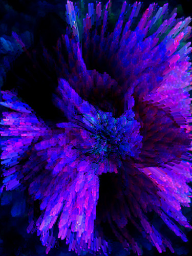 Artes digitais intitulada "Blue flower" por Gabriel Cotelle, Obras de arte originais, Trabalho Digital 2D