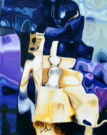 Malerei mit dem Titel "Fiction-07" von Gabriel Cotelle, Original-Kunstwerk, Öl