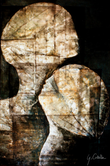 Dessin intitulée "Baiser de momies" par Gabriel Cotelle, Œuvre d'art originale, Autre