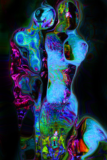Artes digitais intitulada "Couple abyssal" por Gabriel Cotelle, Obras de arte originais, Trabalho Digital 2D