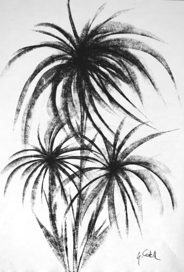 Drawing titled "FL 19" by Gabriel Cotelle, Original Artwork, Charcoal