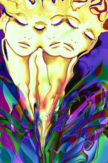 Arts numériques intitulée "La plus belle fleur…" par Gabriel Cotelle, Œuvre d'art originale, Travail numérique 2D