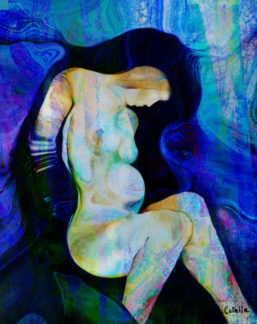 Digital Arts titled "gestation ou le mys…" by Gabriel Cotelle, Original Artwork, Digital Painting