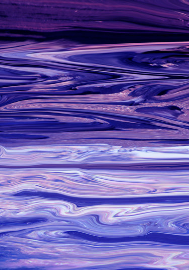 Arts numériques intitulée "turbulence bleue" par Gabriel Cotelle, Œuvre d'art originale, Travail numérique 2D