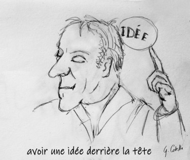 Drawing titled "french idiom 3" by Gabriel Cotelle, Original Artwork, Pencil