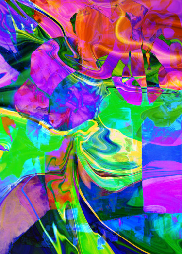 Digitale Kunst getiteld "confiné mais coloré…" door Gabriel Cotelle, Origineel Kunstwerk, Digitaal Schilderwerk