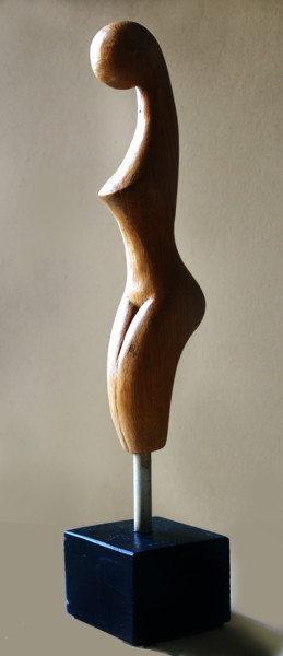 Sculpture titled "SC-15 sur un socle…" by Gabriel Cotelle, Original Artwork, Wood