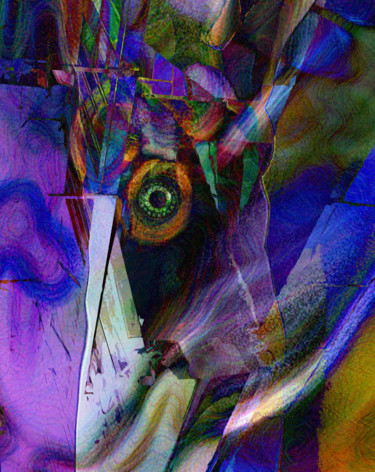 Arts numériques intitulée "L'œil était dans la…" par Gabriel Cotelle, Œuvre d'art originale, Peinture numérique