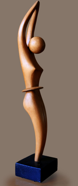 Sculpture titled "La danseuse" by Gabriel Cotelle, Original Artwork, Wood