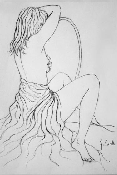 Disegno intitolato "Dans son intimité" da Gabriel Cotelle, Opera d'arte originale, Matita
