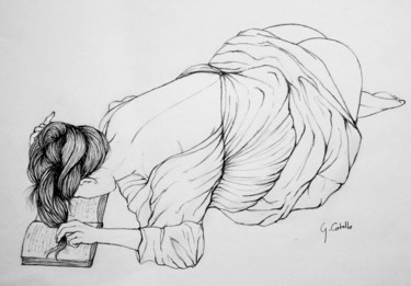 Rysunek zatytułowany „À chacun sa façon d…” autorstwa Gabriel Cotelle, Oryginalna praca, Ołówek