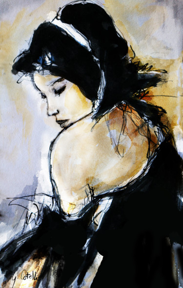 Ici-bas Dessin intitulée "Ici-bas" par Gabriel Cotelle, Œuvre d'art originale, Encre