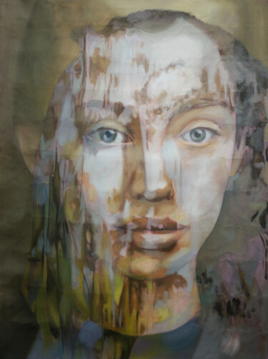 Malerei mit dem Titel "The mirror" von Gabriel Cristian Matei, Original-Kunstwerk, Öl