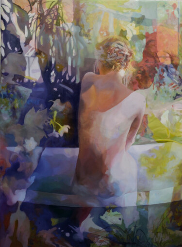 Painting titled "Eve" by Gabriel Cristian Matei, Original Artwork, Oil