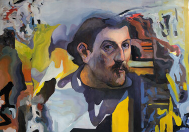 Malerei mit dem Titel "Paul Gauguin" von Gabriel Cristian Matei, Original-Kunstwerk, Öl