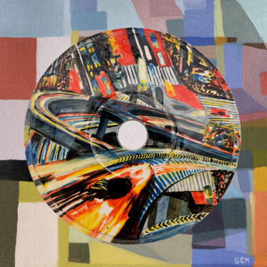 Painting titled "Urban sounds - car…" by Gabriel Cristian Matei, Original Artwork, Ceramics