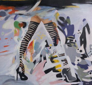 Peinture intitulée "The catwalk" par Gabriel Cristian Matei, Œuvre d'art originale, Huile