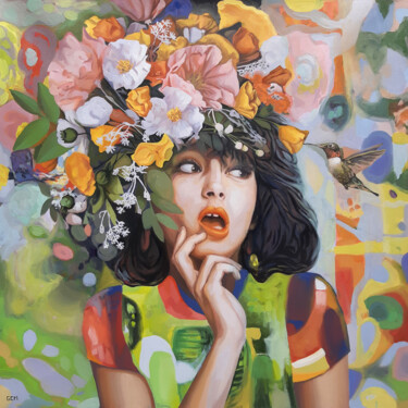 Schilderij getiteld "It Must Be Spring" door Gabriel Cristian Matei, Origineel Kunstwerk, Olie
