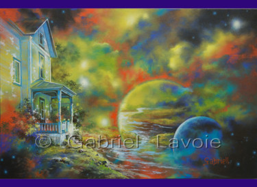 Painting titled "Atmosphère" by Gabriell, Original Artwork, Oil