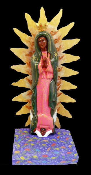Escultura titulada "0017-Virgen" por Gabriel Sosa O., Obra de arte original, Madera