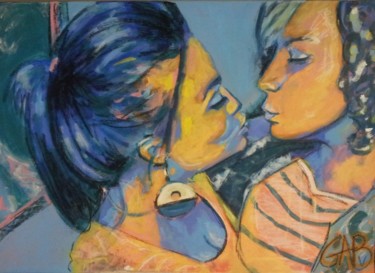 Peinture intitulée "Kiss" par Gabriel Verronet, Œuvre d'art originale, Acrylique