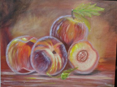 Peinture intitulée "Peaches" par Gabriela Enso, Œuvre d'art originale, Huile