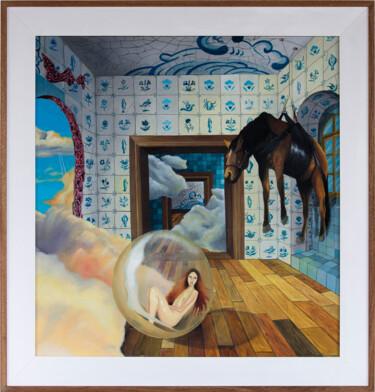 Картина под названием "Sky Garden" - Gabriela Lukschal, Подлинное произведение искусства, Акрил Установлен на Деревянная рам…