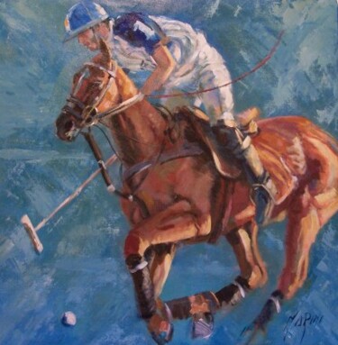 Painting titled "Cambiaso, the best…" by Gabriela Marini, Original Artwork, Oil
