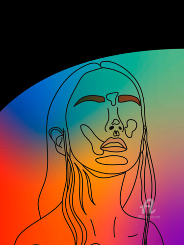 Digitale Kunst mit dem Titel "The Colors - 02" von Gabriela Radiante, Original-Kunstwerk, Digitale Malerei