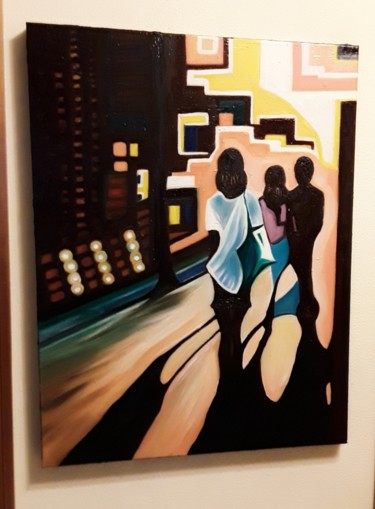 Pintura titulada "Sombras de luz" por Gabriela Crisso, Obra de arte original, Oleo