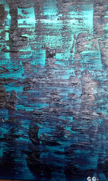 Peinture intitulée ""La terre est blue…" par G. Orrico, Œuvre d'art originale