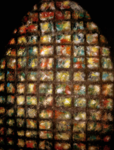 Painting titled "Like stained glass" by G. Orrico, Original Artwork, Oil