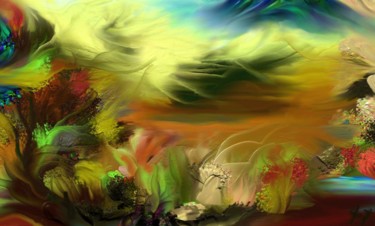 Arts numériques intitulée "Inquiétude d automne" par Gabriela Simut, Œuvre d'art originale, Peinture numérique
