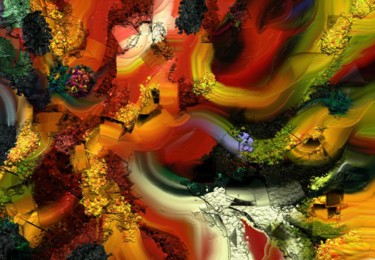 Arts numériques intitulée "rythme-4" par Gabriela Simut, Œuvre d'art originale, Peinture numérique