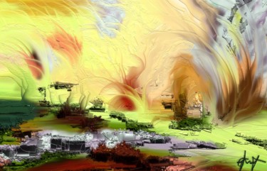 Arts numériques intitulée "jeux de printemps" par Gabriela Simut, Œuvre d'art originale, Peinture numérique