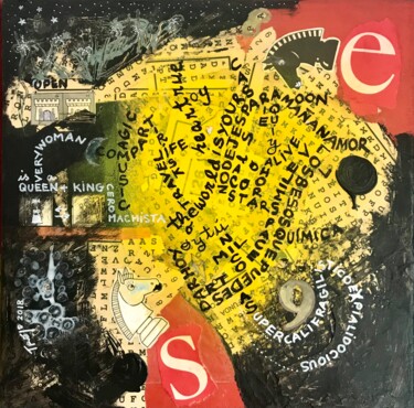 Malarstwo zatytułowany „Es..to B” autorstwa Gabriela Trejo, Oryginalna praca, Akryl Zamontowany na Drewniana rama noszy