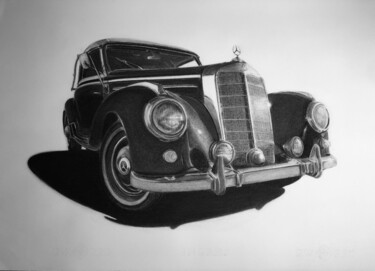 Drawing titled "Mercedes-Benz W187…" by Gabriel López Campos, Original Artwork, Charcoal