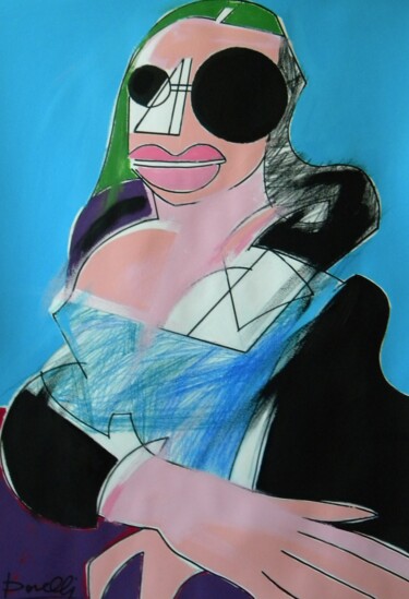 Peinture intitulée "Hoton Mona Lisa" par Gabriele Donelli, Œuvre d'art originale, Acrylique