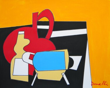 Painting titled "Amphora, bottle and…" by Gabriele Donelli, Original Artwork, Acrylic