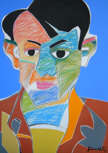 Malerei mit dem Titel "Portrait vum Pablo…" von Gabriele Donelli, Original-Kunstwerk, Acryl