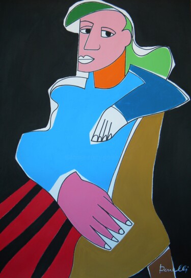Peinture intitulée "Portrait of Dora Ma…" par Gabriele Donelli, Œuvre d'art originale, Acrylique