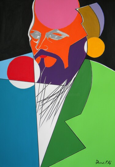 Pintura titulada "Retrato de Fedor Mi…" por Gabriele Donelli, Obra de arte original, Acrílico